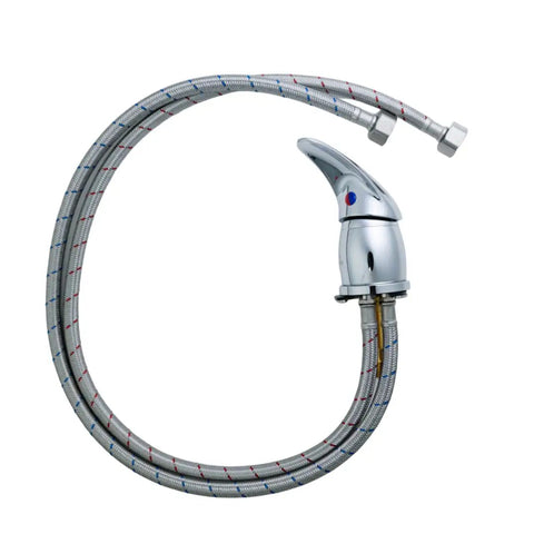 UPC Certified Salon Shampoo Bowl Faucet With Sprayer And Vacuum Breaker Pro Grade Chrome Finish Hot And Cold Water Control