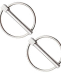 Heavy Duty Lynch Pin Set Of 2 In 1/4 Inch By 1-3/4 Inch Stainless Steel With Ring 304 Grade Lynch Pins For Bikes Tractors Trailers