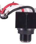 Tork RKP301 Outdoor 120-Volt Button Photocontrol Dusk To Dawn Sensor with wires for exterior lighting installation.
