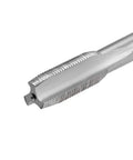1/8-27 NPS Pipe Tap With 3 Straight Flutes, High Speed Steel Threading Tool for metalworking, detailed view of tap flutes
