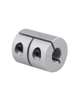 Beefy Aluminum Rigid Shaft Coupling 6mm To 6.35mm Bore 25mm Length 20mm Diameter High Torque Joint For 3D Printer CNC Machine DIY Encoder Anodized 6061 T6 Alloy Precise Zero Play Fit, silver rigid shaft coupling