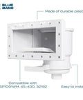Wide Mouth Above Ground Pool Skimmer Kit Replacement For SP1091WM Dyna Skim 45 430 32192 with durable plastic design