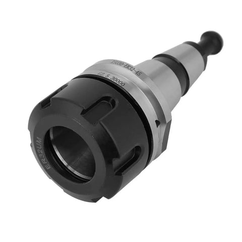 Top Tier Fabater Balance Collet For Hot Rod CNC Projects. Stainless steel tool holder with a black grip, 30K RPM support.
