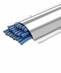 One Meter Long Stainless Steel Cable Raceway Twenty Pack Floor Cord Concealers Hider Protector System with cables inside