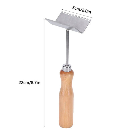Bee Extractor Shovel For Beehives With Wood Handle Queen Bee Excluder Cleaner Frame Scraper Tool For Beekeeping Durable, 22cm size
