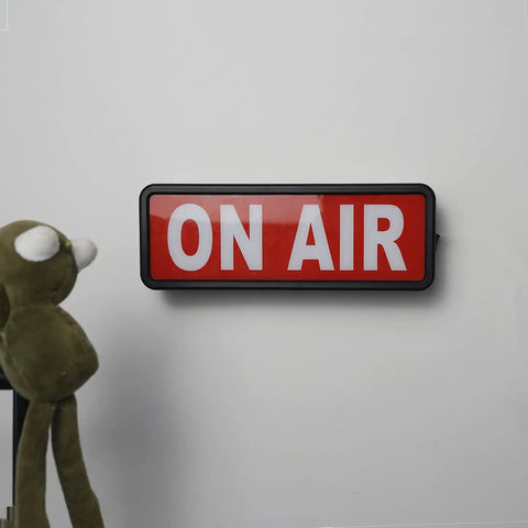 On Air Light Sign With Remote Control Bright LED Recording And Broadcasting Indicator For Home Studio Office Desk Or Wall Decor Black