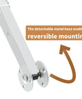 Gas strut hinges, 2-pack, 150N with detachable metal bases for reversible mounting on heavy lids.