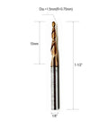 Five Piece Tapered Ball Nose End Mill Set For CNC Router Bits One Eighth Inch Shank Three Quarter Millimeter Radius Tips