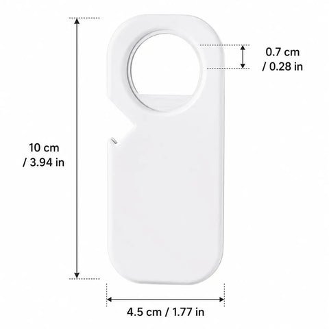 3 In 1 Magnetic Bottle Opener And Can Opener White Stainless Steel Manual Kitchen Tool dimensions displayed