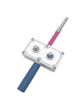Automatic Handheld Wire Puller For Power Drill with blue grip and metal body, designed for PVC or metal tubing.