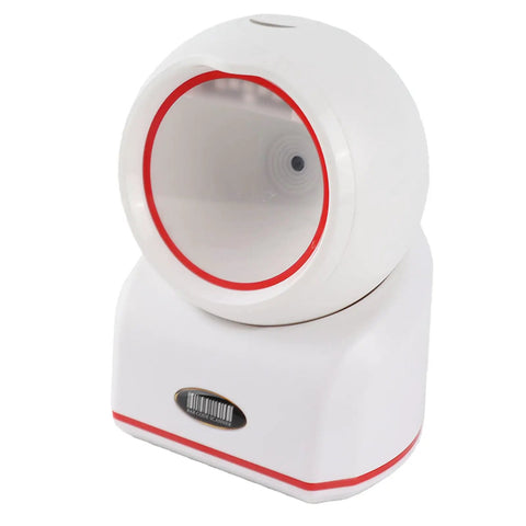 Super Tough USB 2D 1D Barcode Scanner Made From Rugged ABS For Heavy Duty Retail Use with round design and red LED