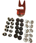 Fixturing Kit For Portable Five Eighth Inch Holes Welding Table With Magnetic Torch Holder, V Blocks, Riser Stops, Squaring Pins