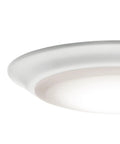 Close-up of Horizon 7.4 Inch LED Downlight Ceiling Light 3000K White, rounded modern fixture with smooth edges and white finish.
