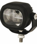 Genuine Replacement Red Led Pedestrian Boundary Line Lamp Set 12 To 80 Volt Dc For Heavy Trucks And Buses Straight Drop In Install No Hassle Pack Of 3, close-up view of a rugged black lamp with lens.