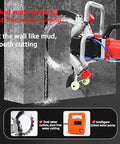Heavy-Duty Concrete Circular Saw With Water Pump For Wet Dry Cutting Of Stone And Reinforced Concrete Up To 270mm Deep cutting a smooth wall edge.