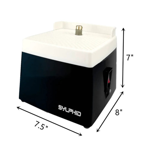 Super Handy Portable Mini Glass Grinder Machine That Packs A Punch Perfect For Diy Stained Glass Diamond Ceramic And Shell Art Projects With Powerful Motor Auto Water Fill And Free Grinder Bits Included, black and white design with dimensions