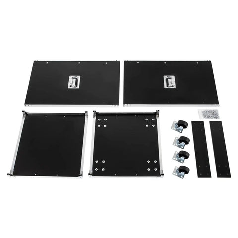 Rock Solid 16U Portable Rolling Network Rack Studio Server Cabinet With Built Handles Smooth Swivel Casters Fire Resistant PVC Surface Tough As Nails For It Av Gear Computer Setup