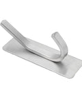 Ditch The Drilling Drama With These Four Heavy Duty Adhesive Hooks Locking Your Coats And Hats Down With Solid Grip On Tile Glass Or Paint Using Shiny Stainless Steel Silver Storage Hooks - polished stainless steel hook.