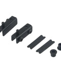 2 Pack Glass Door Hinges No Drill Stainless Steel Pivot Swivel for 5 to 6mm Glass with Rubber Cushions Black for Cabinets and Bookcases