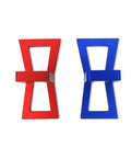 Top Shelf Aluminum Dovetail Marker Tool For Heavy Duty Woodworking Crafts And Shop Projects Slick Precision Guide Ergonomic red and blue markers.