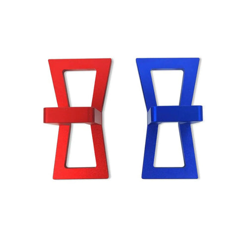 Top Shelf Aluminum Dovetail Marker Tool For Heavy Duty Woodworking Crafts And Shop Projects Slick Precision Guide Ergonomic red and blue markers.