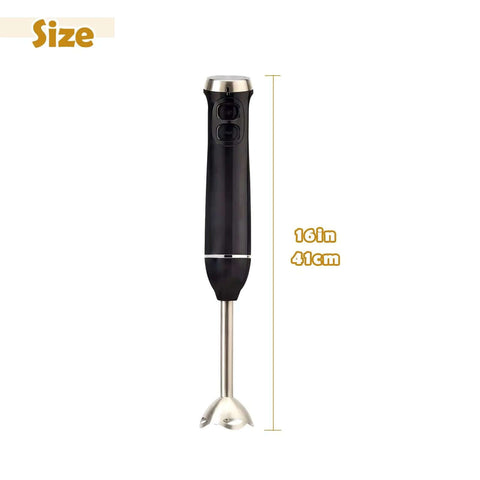 No Sweat 300W Hand Blender With Variable Speed Dial For Smoothies Baby Food Purees And Sauces Compact immersion stick mixer, 16in length.