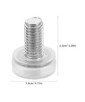 Adjustable Screw On Furniture Leveling Feet 20 Pack With Non Slip PVC Pads For Desk, Table, Chair And Cabinet Legs, Silver Finish, Smooth Surface, Balance Adjustment For Floor Protection And Noise Reduction, 2.3cm x 1.8cm