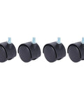Rcniso Universal Casters Durable 360 Degree Swivel Casters for Furniture Supply 4 Pieces for Storage Cabinets, Shelving in black