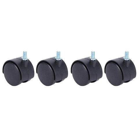 Rcniso Universal Casters Durable 360 Degree Swivel Casters for Furniture Supply 4 Pieces for Storage Cabinets, Shelving in black
