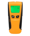 Aramox Wall Scanner Stud Finder, PC ABS Cordless Stud Detector, LCD green backlit screen displayed, front view.