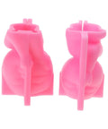 Pink face silicone planter mold for concrete pots and epoxy resin casting unique face design planter pot for home garden decor.