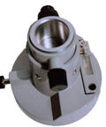 Top view of Laser Plummet Tribrach Adapter For Surveying And Leveling With 3 Prong Forced Centering, showing center hole and level.
