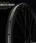 Edge 45mm Gravel Carbon Wheelset With Ceramic Bearings Ultralight 1439 Grams Road Disc Brake Ready tubeless rim detail