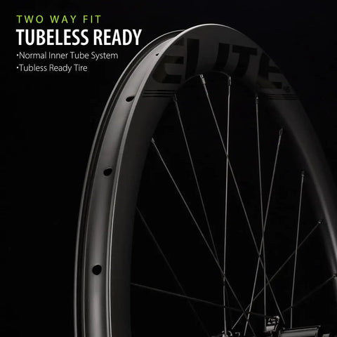 Edge 45mm Gravel Carbon Wheelset With Ceramic Bearings Ultralight 1439 Grams Road Disc Brake Ready tubeless rim detail