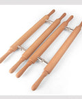 Modern Wooden Door Handle Set Push Pull For Entry Doors Back To Back Grip Natural Finish For Glass And Sliding Doors Easy Install With Hardware Included 59 Inch 150 Cm Built To Last placed on a white background