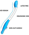 Foldable Butt Wiper Tool With Long Reach Self Wipe Assist Wand Portable Toilet Aid For Limited Mobility showing curved, ergonomic design
