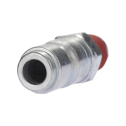 Top Shelf Zinc Plated Steel Air Plug Set 3/8 Inch Core 1/4 Inch Mnpt Male Thread Two Piece T Block Splitter 300 Psi Max Pressure close-up view.