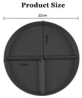 Portion Control 2 Pack 9 Inch Unbreakable Divided Plates With 3 Compartments For Easy Weight Loss And Balanced Meals