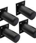 Adjustable Aluminum Furniture Legs Set Of 4 For Sofas And Tables, 2 Cm Height Adjustment, black cylindrical design