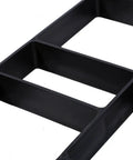 Close-up view of a black Concrete Mold 45x40x4cm 10 Cell Paver Mold for DIY Garden Walkway, highlighting cell compartments.