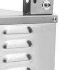 Close-up of Heavy Duty Stainless Steel Oil Filter Machine With Foldable Design And Casters For Easy Mobility In Restaurant Or Home Kitchen.
