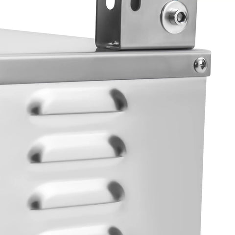 Close-up of Heavy Duty Stainless Steel Oil Filter Machine With Foldable Design And Casters For Easy Mobility In Restaurant Or Home Kitchen.