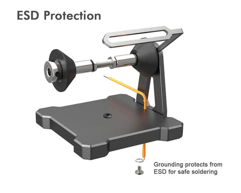 Heavy Duty Reel Stand Dispenser For Solder Wire Spools And Magnet Wire Rolls Aluminum Desktop Or Wall Mount Holder Bracket with ESD protection