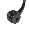 Beefy Front Upper Control Arms With Ball Joints Kit For GM Trucks And SUVs 07 To 16 Silverado 1500 Tahoe Suburban 1500 Avalanche 07 To 15 Sierra 1500 Yukon 07 To 14 Escalade Two Piece Left Right black steel upper control arm ball joint close-up