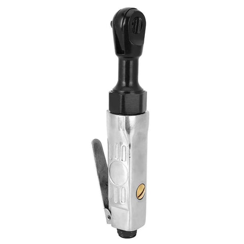 Straight Shooting Right Angle Pneumatic Impact Wrench featuring adjustable torque lever and durable aluminum housing.
