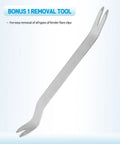 Bonus removal tool for easy removal of fender flare clips, designed for efficient use with 70Pcs Drop Straight In Fender Flare And Rocker Panel Moulding Clips For Gmc Chevy Sierra.