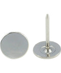 Heavy Duty Flat Head Upholstery Tacks For Furniture Repair And Craft Rooms Packs Two Hundred Silver Iron Thumb Pins, showing two tacks with flat heads.