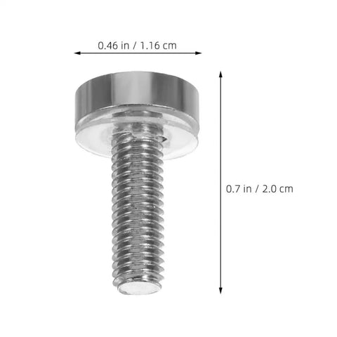 Heavy Hitter Crown Head Rack Mount Screws For Server Cabinets And Chassis Panels M6 By 20 Lock Tight Fasteners, 20mm length, chrome finish.