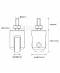 Digital Caliper, Micrometer Dial Indicator Wheel Probe Steel Tip M2.5 technical drawing showing dimensions and details.