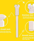 Eyeglasses Repair Kit With Long Easy Fit Screws And Micro Screwdriver For Sunglasses Spectacles And Reading Glasses Stainless Steel Design